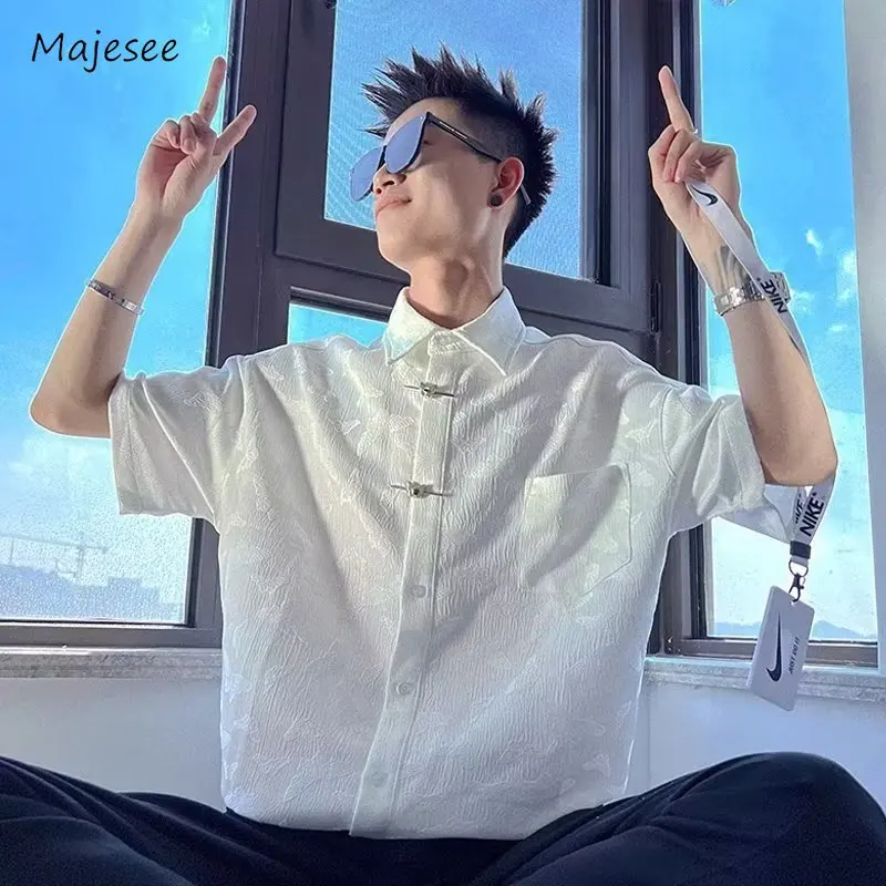 

Рубашки Koren с карманами и принтом, популярная шикарная универсальная дышащая мягкая уютная повседневная летняя мужская одежда с короткими рукавами, свободная одежда для отдыха