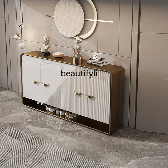 

Light luxury shoe cabinet Italian porch cabinet simple large capacity high-end wall side cabinet integrated3286