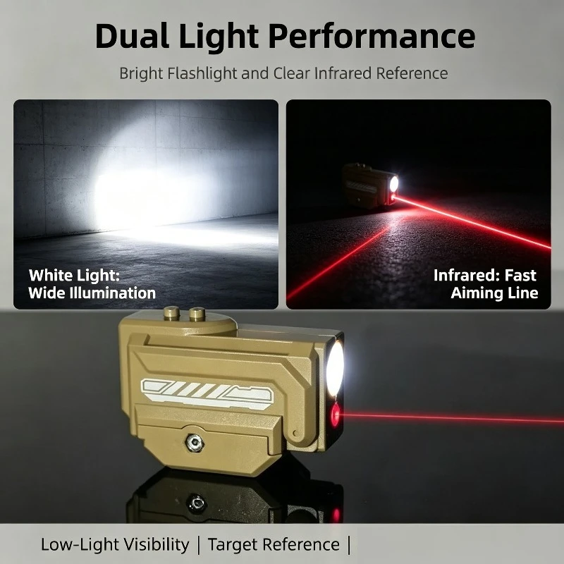 All-match 2-in-1 Auxiliary Light Set Universal 20mm Rail Shockproof Construction Hobby Fittings