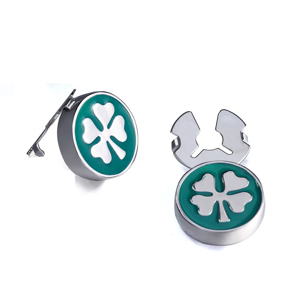 Natural Gemstone Enamel BUTTON COVER cufflinks for Shirts