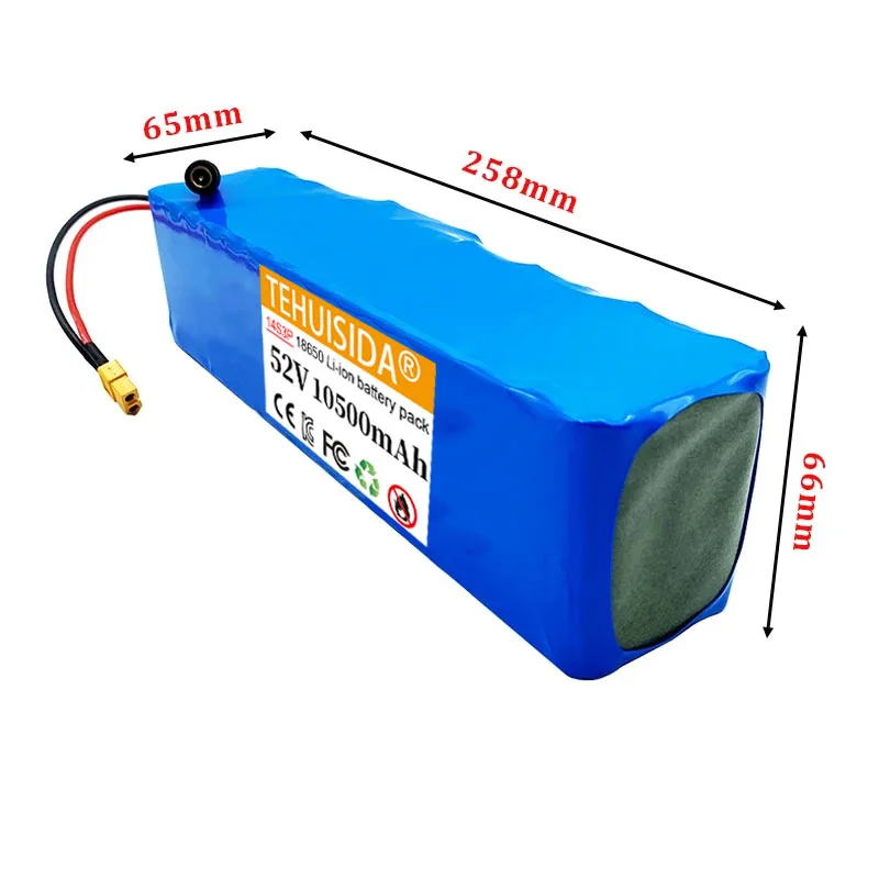 52V 14S3P 10500mAh 18650 Rechargeable Li-ion Battery Pack 1000W Suitable for Balance Cars Electric Scooters Tricycles