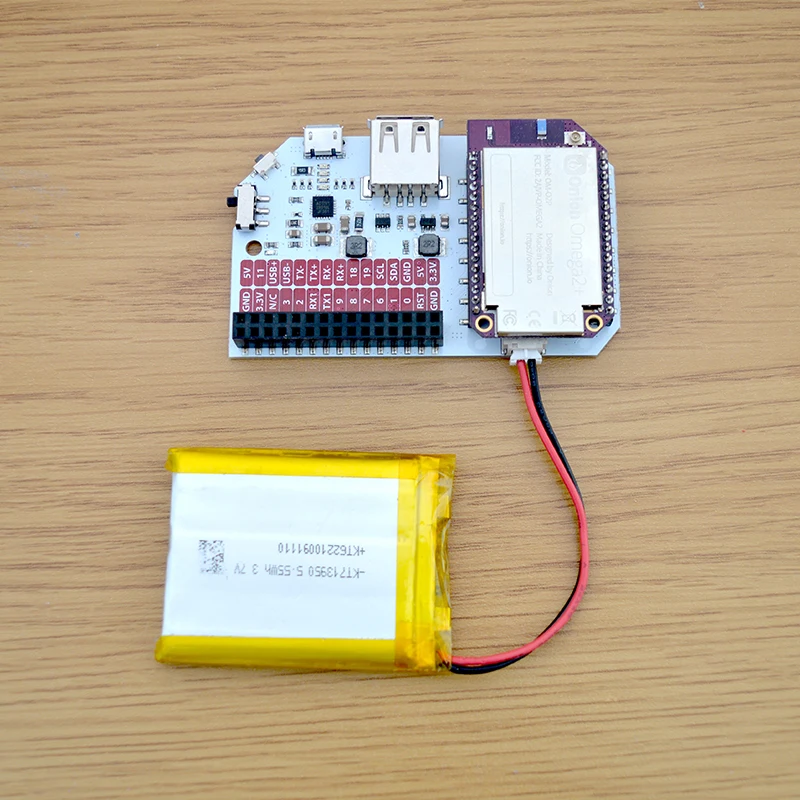 Omega2 Mt7688 Linux Development Board and Power Dock 2 Power Board Combination Sets