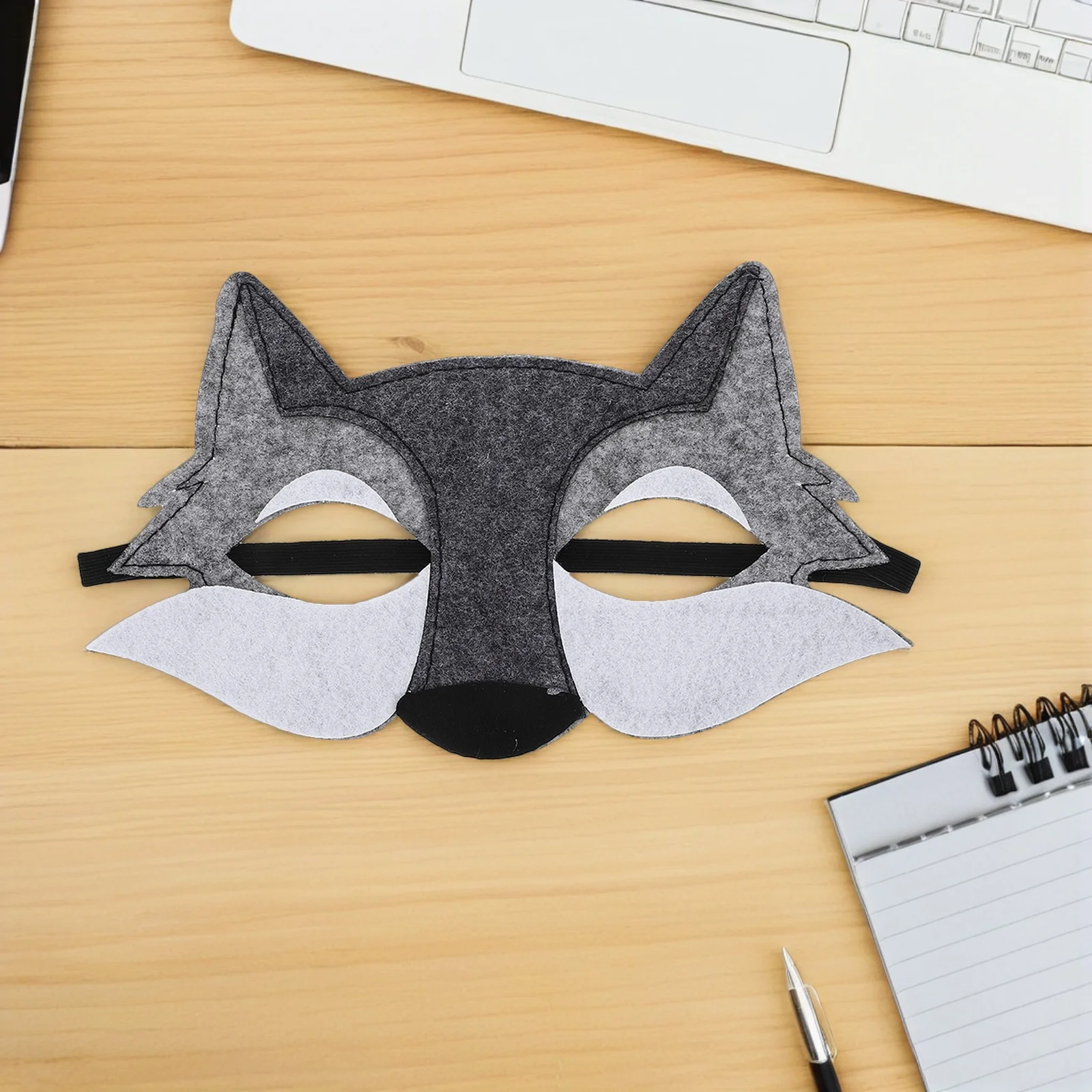 10 pezzi lupo feltro mezza maschera costume di Halloween forniture per feste di animali accessori cosplay in maschera maschera lupo di Halloween