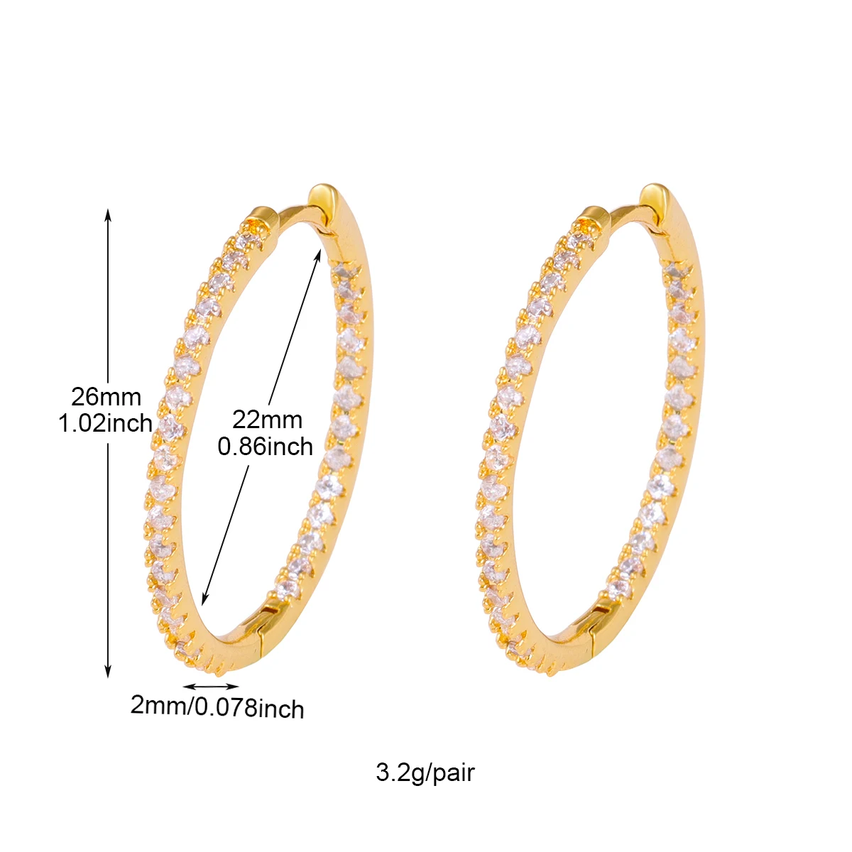 CRMYA Gold-color Earrings Set For Women Fashion Piercing Cubic Zirconia Stud Hoop Earrings 2023 Jewelry Wholesale