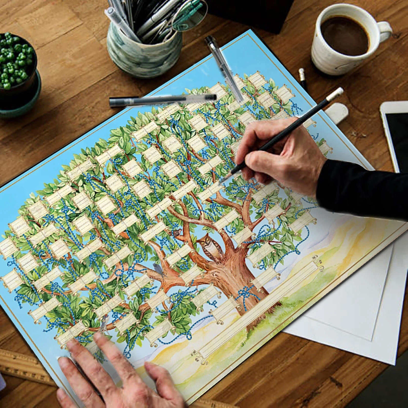 40x60cm Family Tree Chart Fill in Family Tree Diagram Fillable Ancestry Chart Genealogy Gifts for Children to Know Their Family
