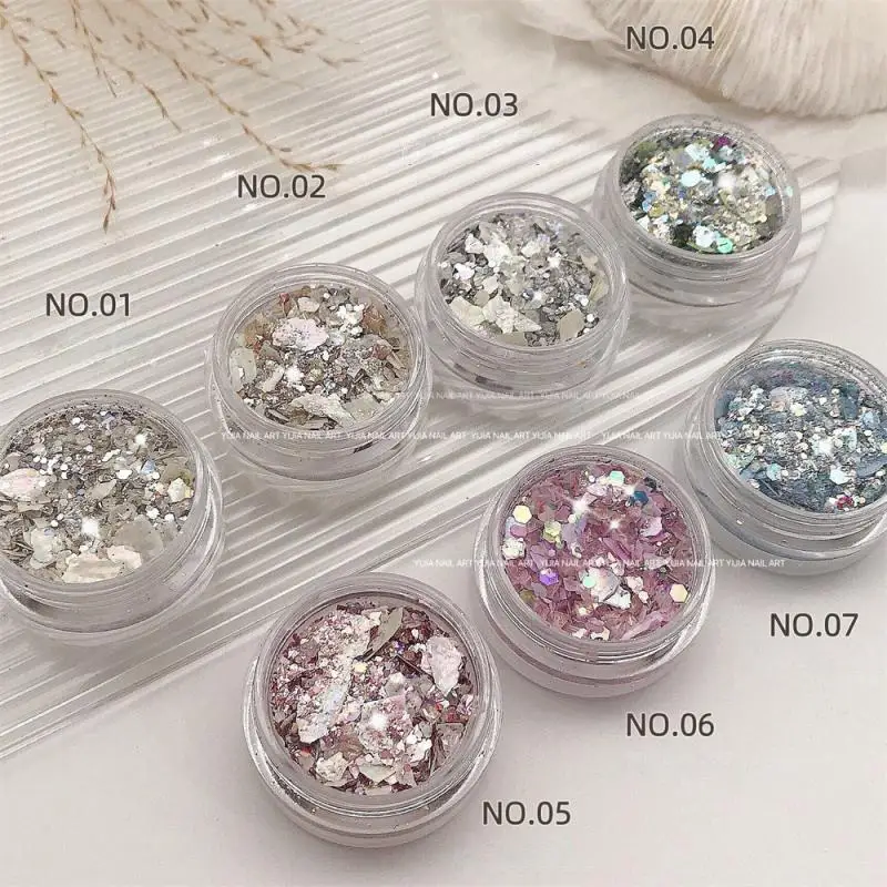 Portable Multifunctional Glitter Sparkly Eye Shadow Glitter Sequins Decoration For Hair Face Body Facial&Nail Party Makeup