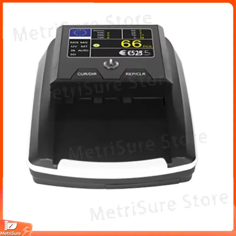 AL136T Banknote Counter with TFT Screen Currency Detector for USD EUR GBP CAD AUD Detect Counterfeit Bills Battery Powered