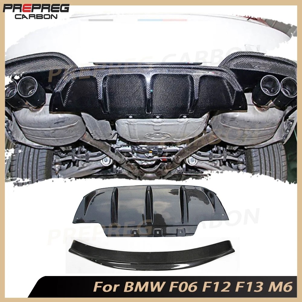 

Carbon Fiber Rear Bumper Diffuser Front Lip Spoiler for BMW 6 Series F06 F12 F13 M6 2013 2014 2015 2016