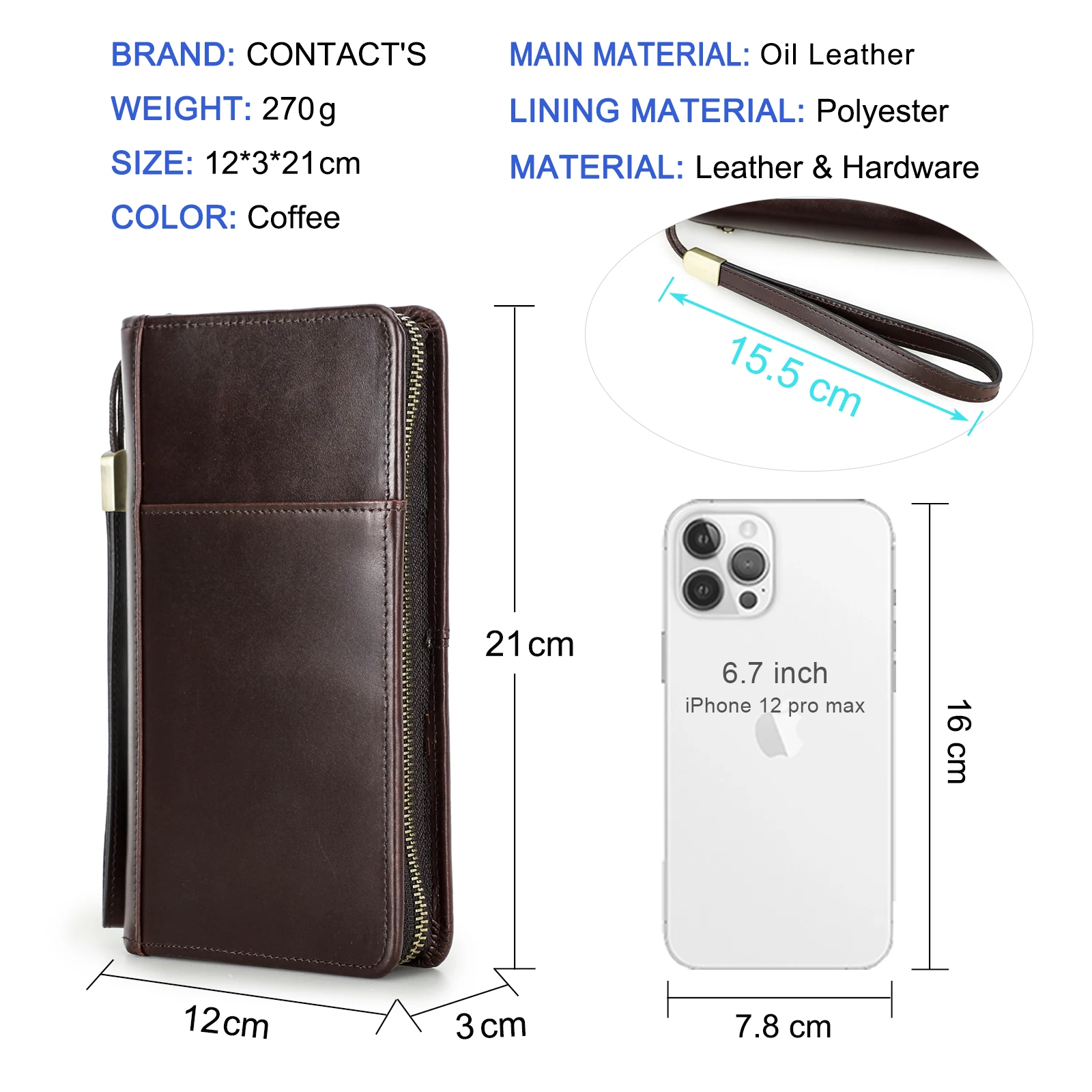 CONTACT\'S Genuine Leather Men Passport Cover with Pen Slot Family Passport Travel Wallets ID Card Bag Organizer Document Pouch