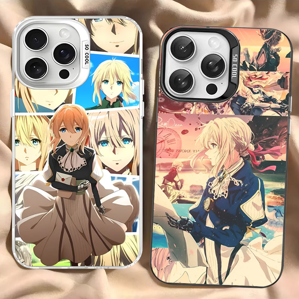 

Violet Evergarden Phone Case For iPhone 16 15 14 13 12 11 Pro Max X XR XSMAX Matte Shockproof Back Cover