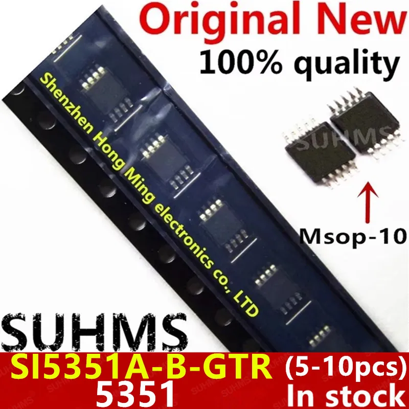 (5-10 Buah) 100% Baru SI5351 SI5351A-A-GTR 5351 SI5351A-B-GTR MSOP10 Chipset