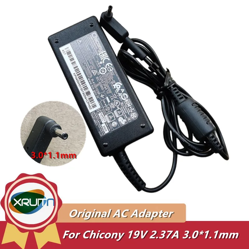 

Genuine Chicony A18-045N2A A045R072P 19V 2.37A 45W 3.0x1.0mm Laptop AC Adapter For Acer Power Supply PA-1450-26 A13-045N2A