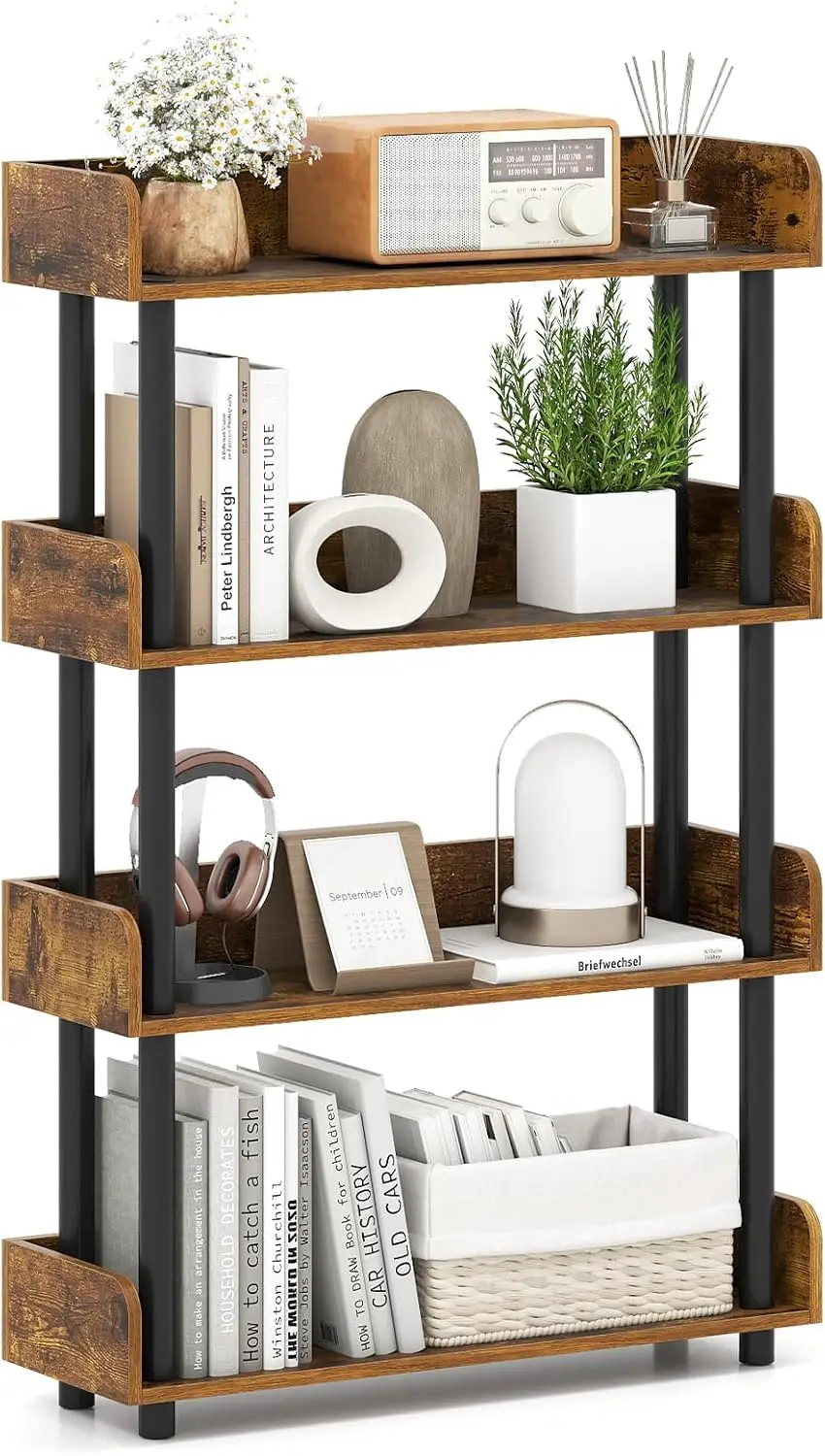 4-Tier Bookshelf, F…