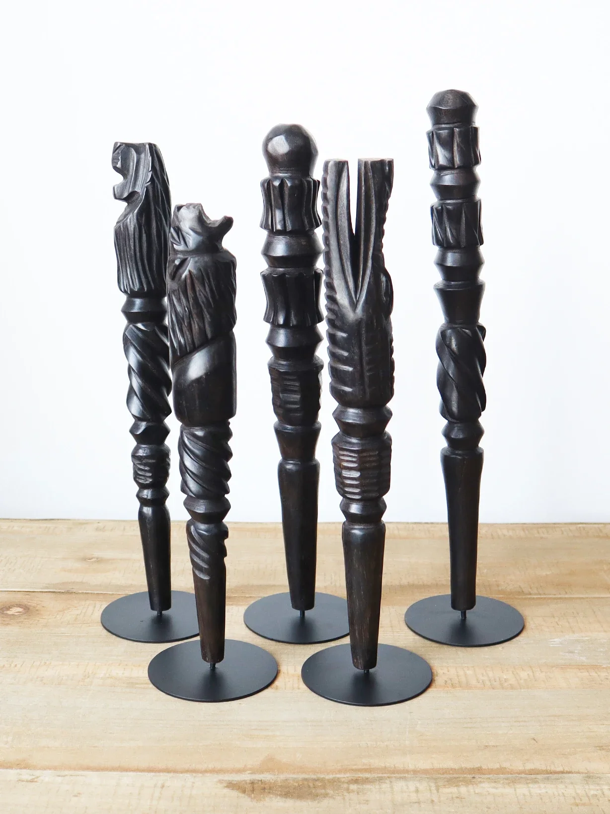 African handmade wood carving scepter ebony exotic style home decoration living room porch jewelry decoration