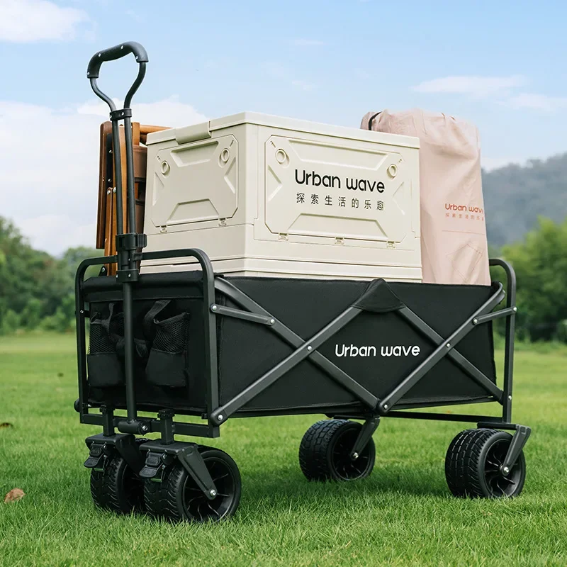 

Camping Trolley Children Reclining Camp Folding Outdoor Camping Trip Picnic Cart Small Trailer