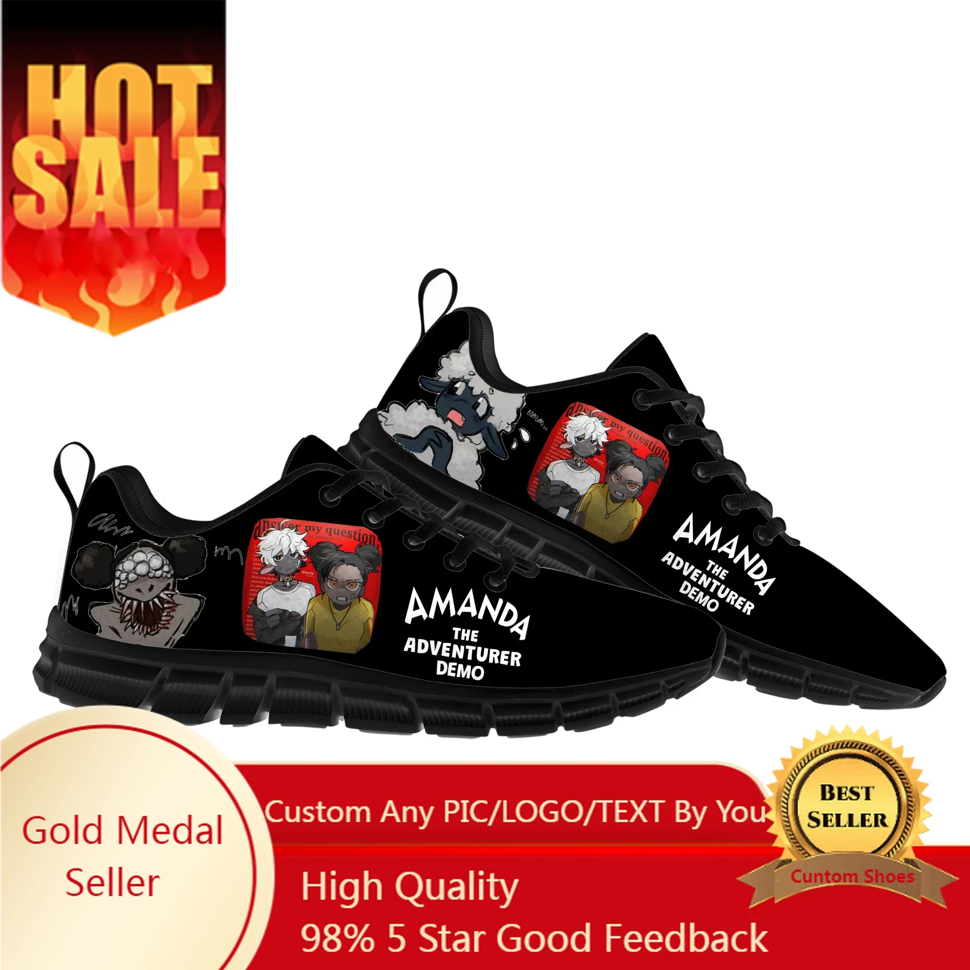 

Amanda the Adventurer Sports Shoes Mens Womens Customized Sneakers Tailor-Made Shoe Couple