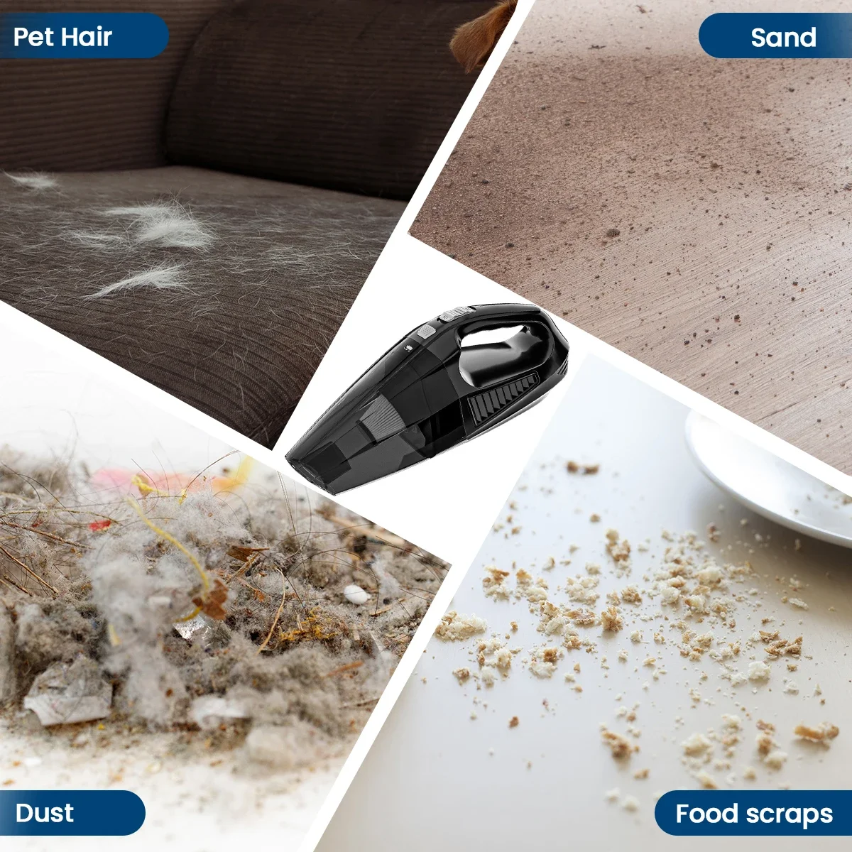 مكانس كهربائية محمولة لاسلكية قوية قابلة للشحن شفط مكنسة كهربائية محمولة باليد اكسسوارات السيارات الإلكترونية #5