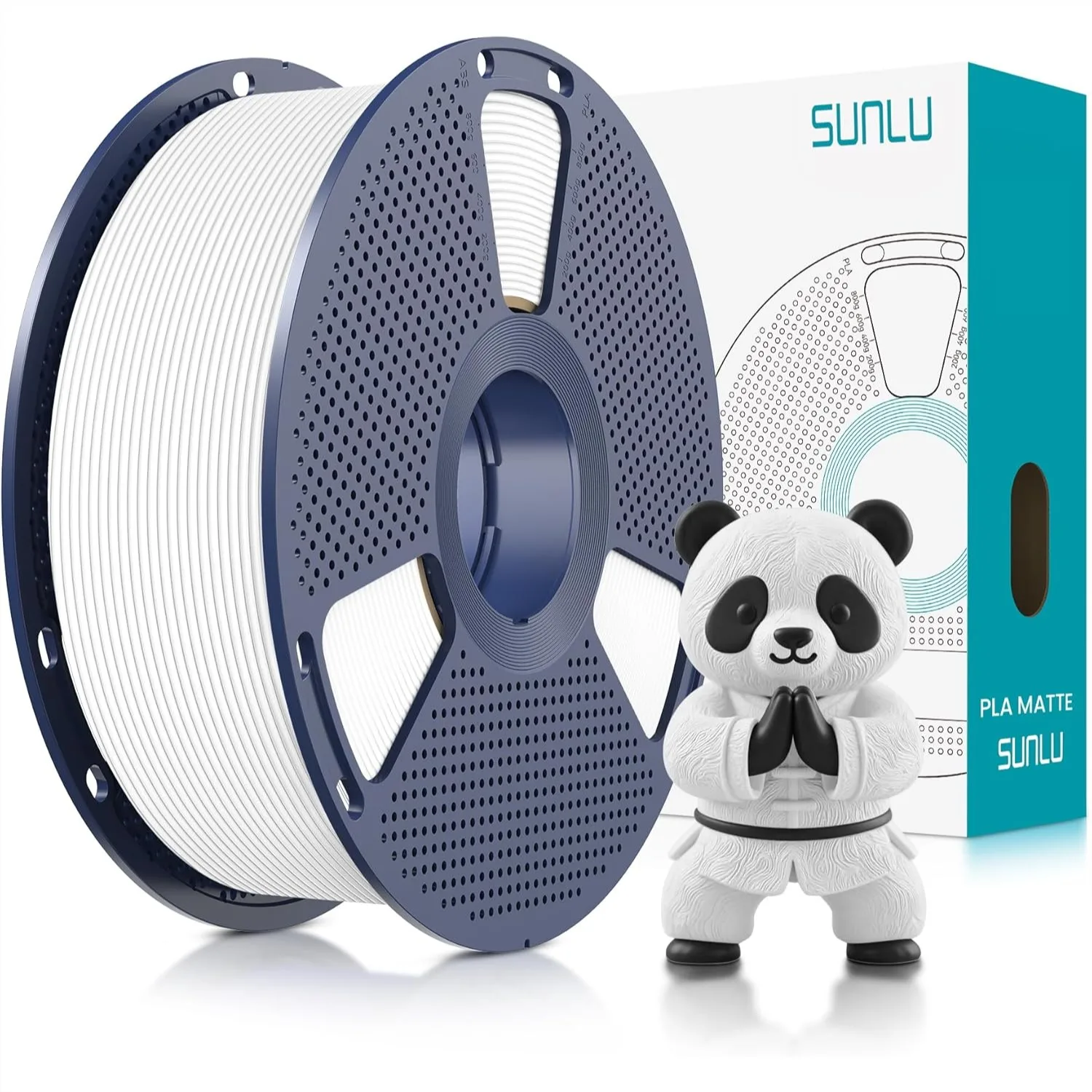 

Matte PLA 3D Printer Filament 1.75mm 1kg Spool with Smooth Finish and +/- 0.02mm Accuracy