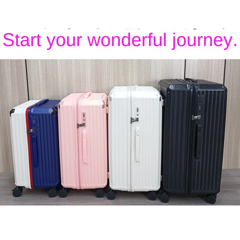 22 28 34 Inch New Suitcase Quality Spinner Five Wheels Luggage PC USB Charger Cabin Trolley Case Suitcase Sets with Cup Holder