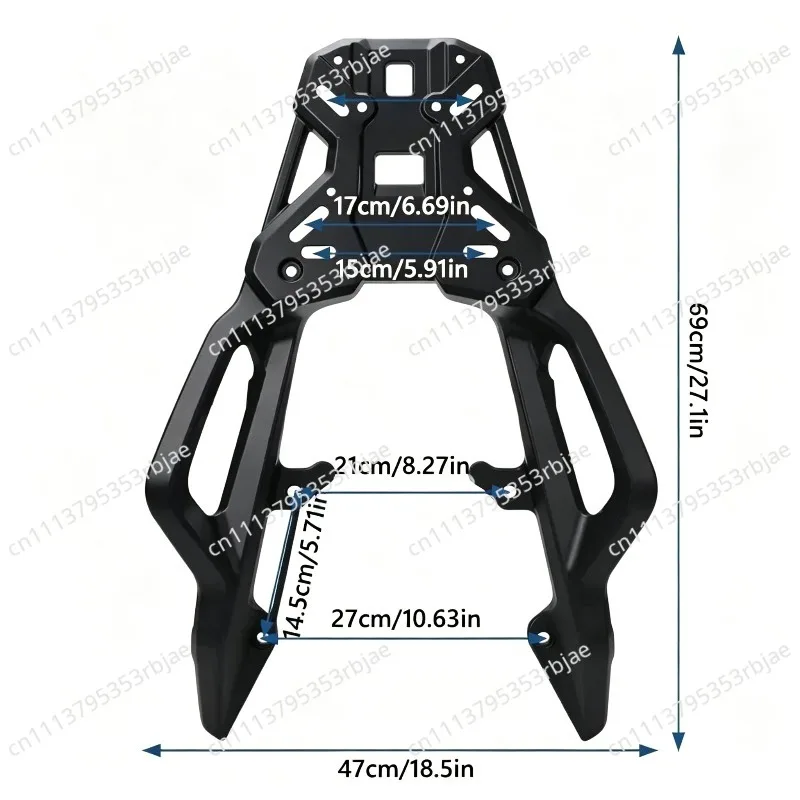 Motorcycle Rear Luggage Rack Aluminum Alloy Cargo Carrier Storage Rack Replacement For NC750X 2016-2025 Motorcycle Rear Top Rack