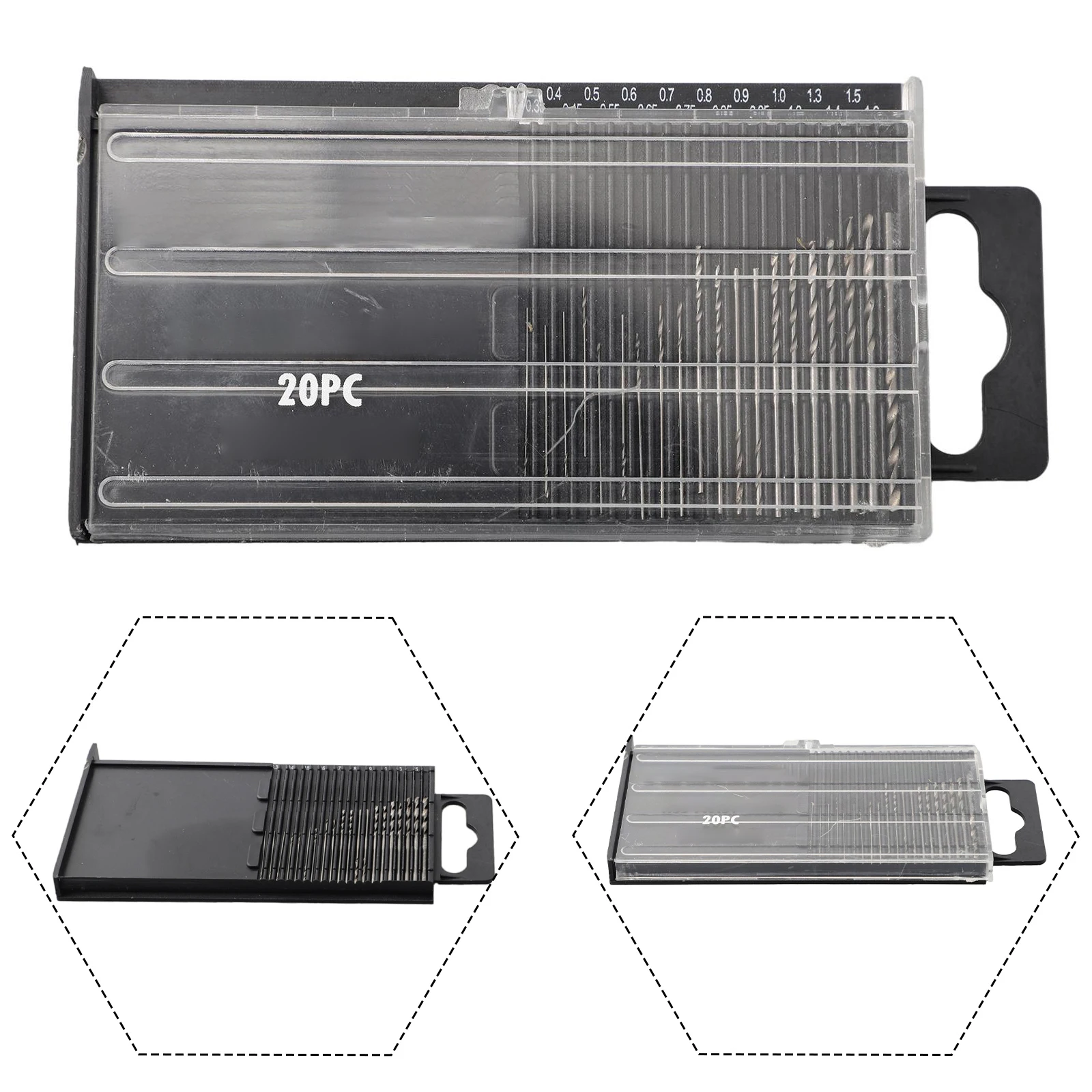 Watch Repair Kit, 20Pcs Mini Spiral Drill Bit Set for Precision Crafts and Electronics, Various Sizes Available