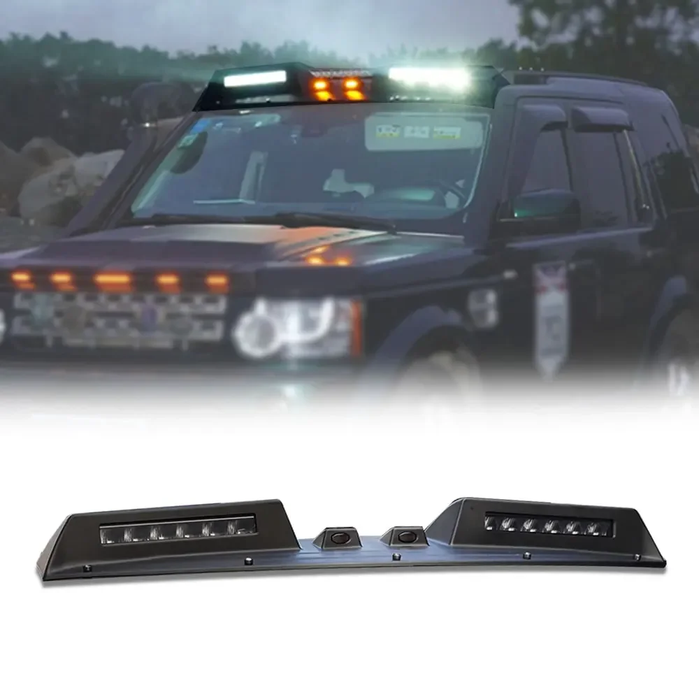 Car Accessories Top Light Luggage Rack Off-road Adventure Light For land rover discovery 4 LR4 2006 2016 LR3 2004 2009