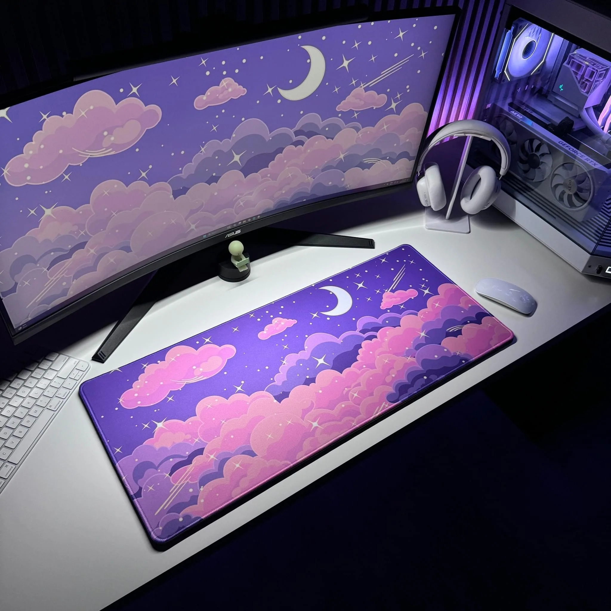 

Kawaii Purple Pink Mouse Pad Color Laptop Office Desk Mat Gaming Carpet Mousepad Cute Gamer Carpet Pc Gamer Computer Mouse Mats