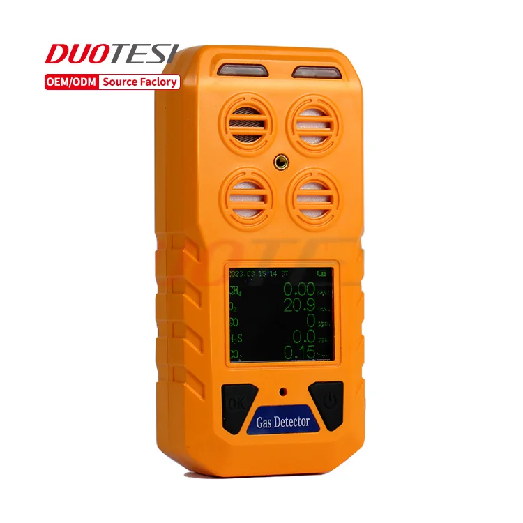 Portable 4-in-1 Gas Detector, Rechargeable Li-Battery, for O2/CH4/CO/H2S, Chemical/Mining/Lab/Ship, Hot Sale