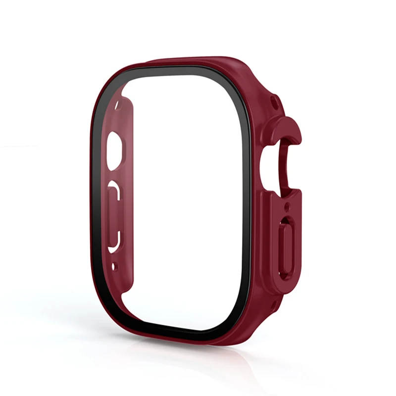 Cover Voor Apple Horloge Ultra 3 49mm PC Bumper + Screen Protector Cover iWatch Ultra 2 49mm HD Gehard Glas + Case Shell Accessoires