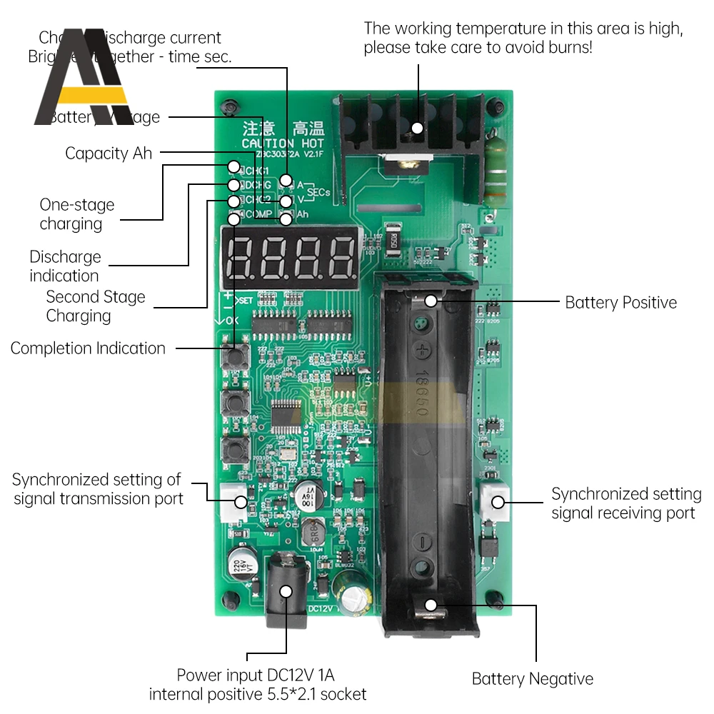 Testeur de charge électronique pour batterie au lithium DC 12V l'autorisation 18650, ternaire, charge automatique, décharge, capacité