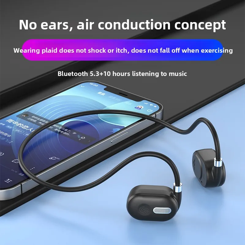 

New arrival bone conduction headphones ear-mounted sports non-in-ear air conduction wireless bluetooth headphones
