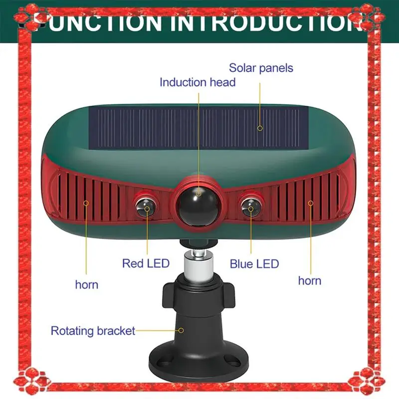 จัดส่งตลอด 24 ชั่วโมง Solar Motion Sensor Alarm Solar Sensitive PIR Motion Sensor Barking 129Db เสียงคําเตือน