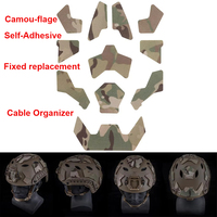 11pcs/set Tactical FAST SF High-Cut Helmet Hook and Loop Fastener Set Self-Adhesive Replacement Sticker Wiring Harness Organizer