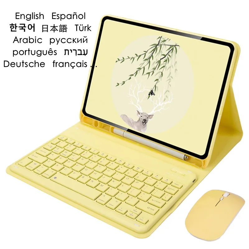 

Case for iPad 7th 8th 9th Gen 10.2 2021 Keyboard Case for iPad 7 8 9 10 2 Tablet Cover French Arabic Portuguese Spanish Keyboard