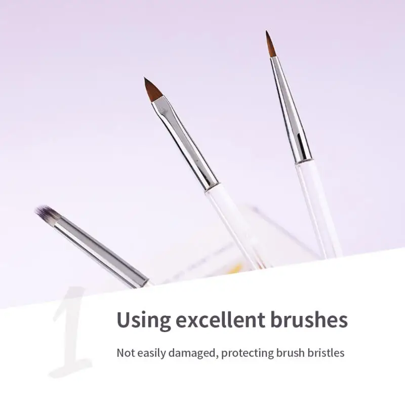 2/3/4PCS Nail Tools Flexible And Sturdy Transparent Nail Pen Manicure Tool Painted Drainer Pen Not Easily Deformed