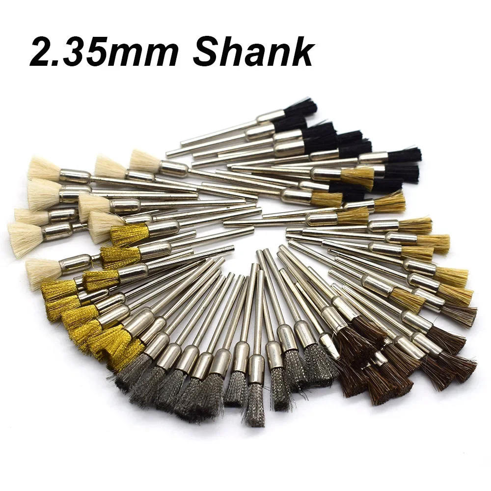

10PCS Polishing Wheels Bristle Steel Brass Wire Pen Shape Brushes Jewelry Abrasive Brush Accessories For Rotary Tools Esmeril