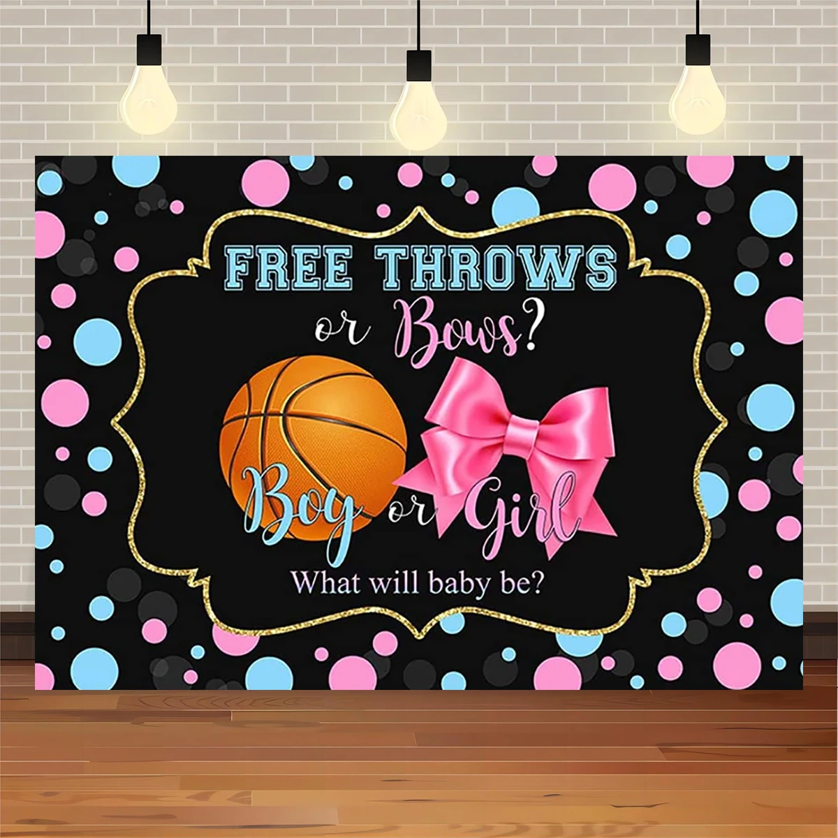 

Sports Theme Boy Or Girl Gender Reveal Backdrop Background 7x5ft Polyster Baby Shower Party Banner Family Photo Shooting Soccer