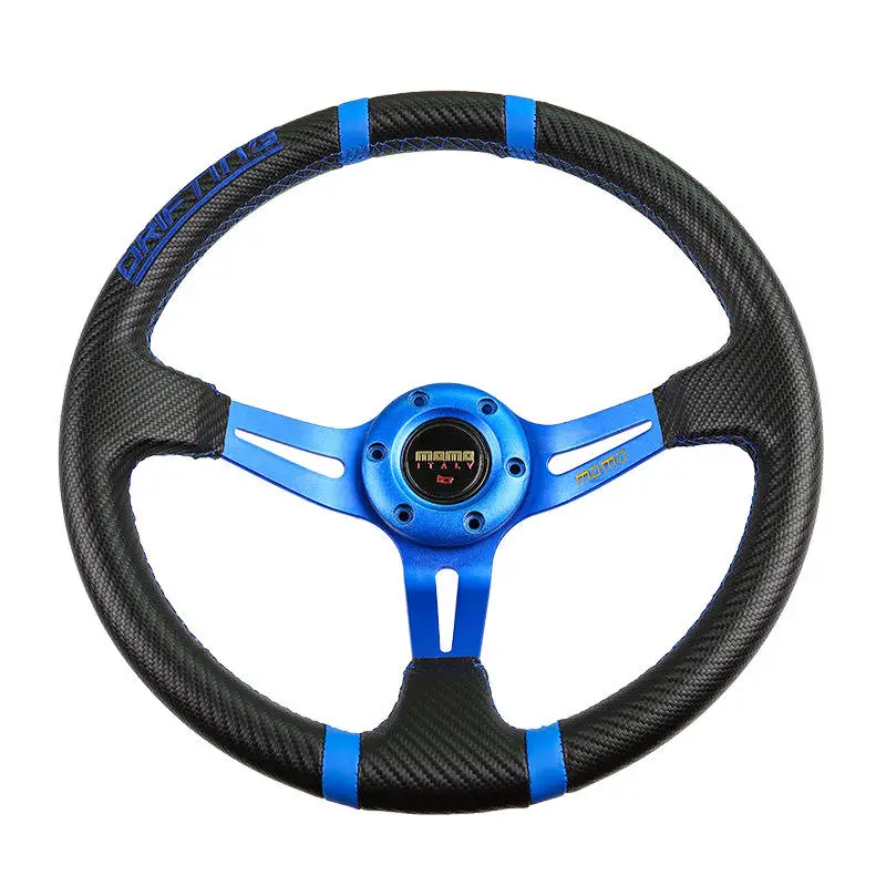 14inch 350mm steering wheelCarbon Fiber PVC Universal Steering Wheel Auto Racing Sport Steering Wheel Accessories