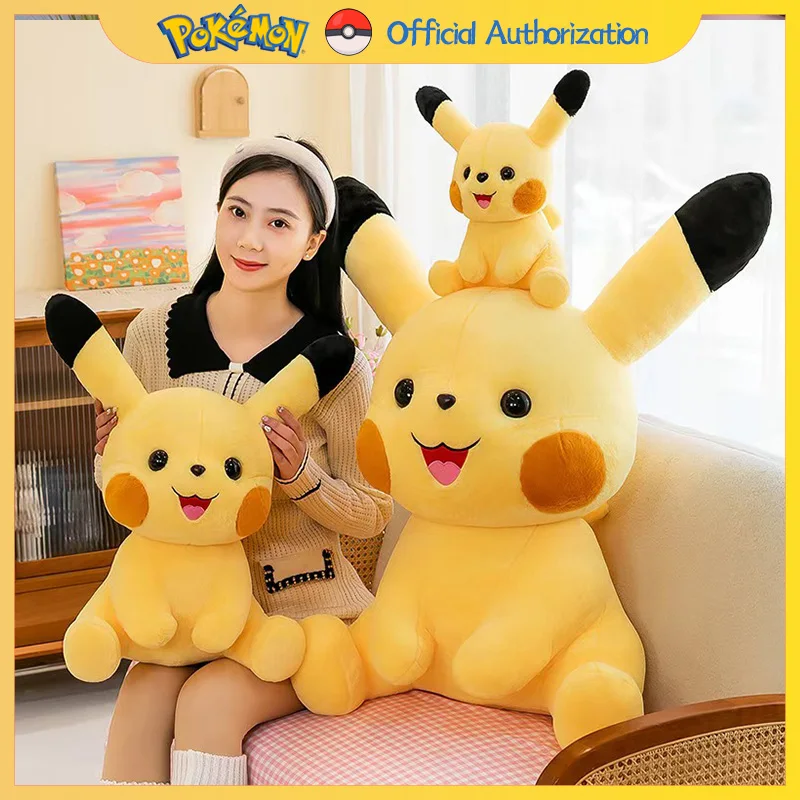 35cm-90cm Pokemon Pikachu Plüsch tier niedlichen Cartoon ausgestopfte Puppe Anime Sammlung Souvenir Kawaii Raichu Pokémon Spielzeug Geburtstags geschenk