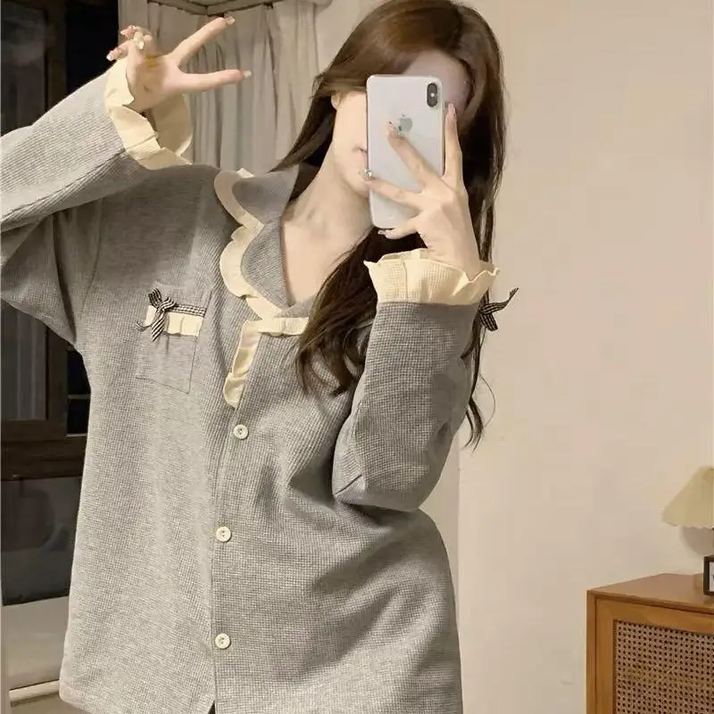 طقم بيجامة مثير ملابس منزلية عصرية للنساء قطعتين متطابقة-قطعتين-ملابس الألوة ملابس اليوغا بدلة نسائية مجموعات جديدة #3