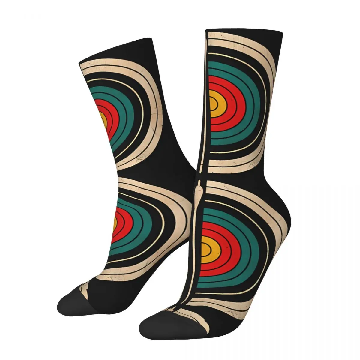 Windproof Target Bow and Arrow Vintage Archery Socks para homens e mulheres, meias, novidade, primavera, verão, outono, inverno, presente