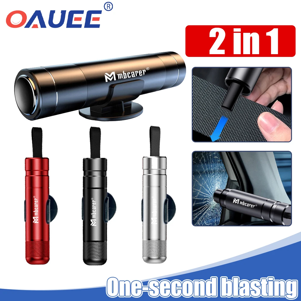 

Oauee Alloy Car Safety Hammer Seat Belt Cutter With Car Phone Number Card Car Window Breaker Escape Emergency Hammer Rescue Tool