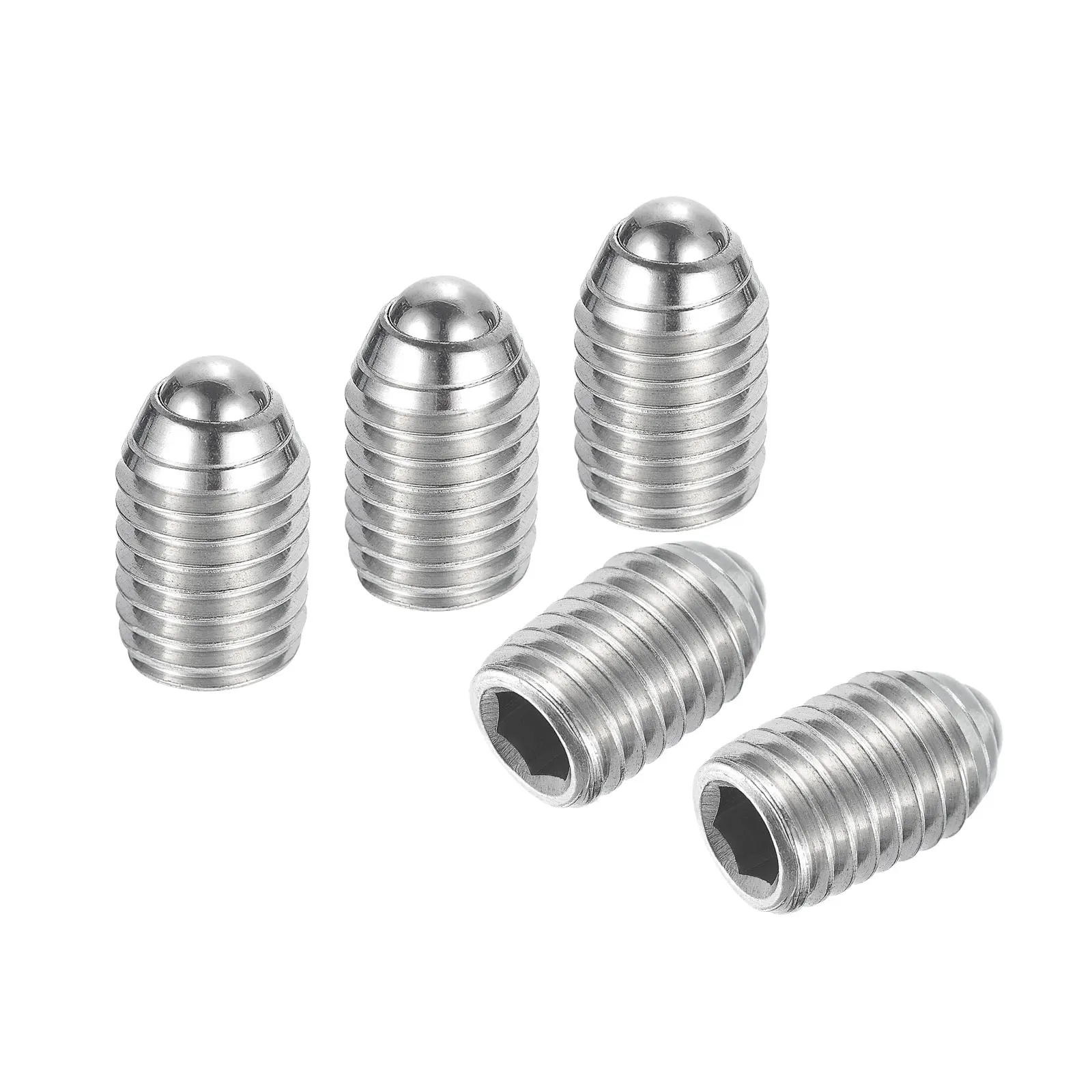 

Uxcell 10/15/20pcs M10 304 Stainless Steel Metric Spring Hex Hexagon Socket Screw Ball Point Set Screws Bolts Length 16-35mm