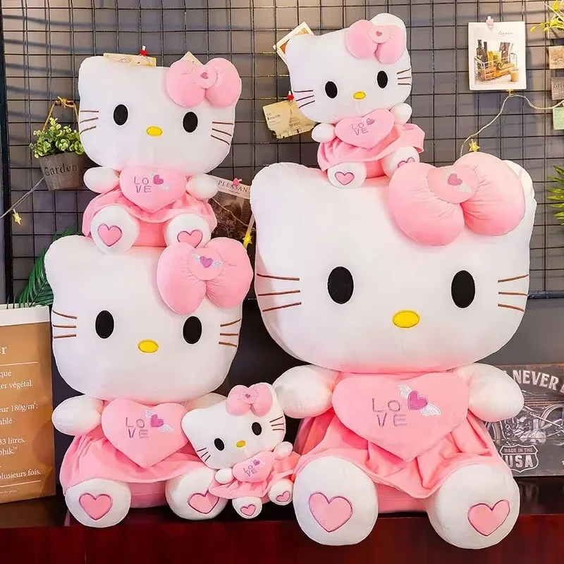 25-55 cm Hello Kitty juguetes de peluche lindo Anime dibujos animados suave almohada muñeca para niños cumpleaños regalos de navidad
