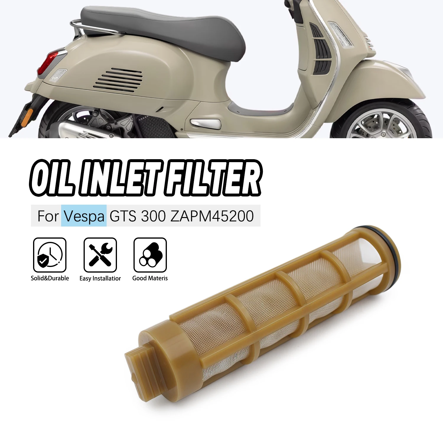 Motorcycle Parts Oil Filter Element Engine Oil Strainer For X7 X8 X9 X10 GTV GTS MP3 250 300 4T For CARNABY For BEVERLY 843568