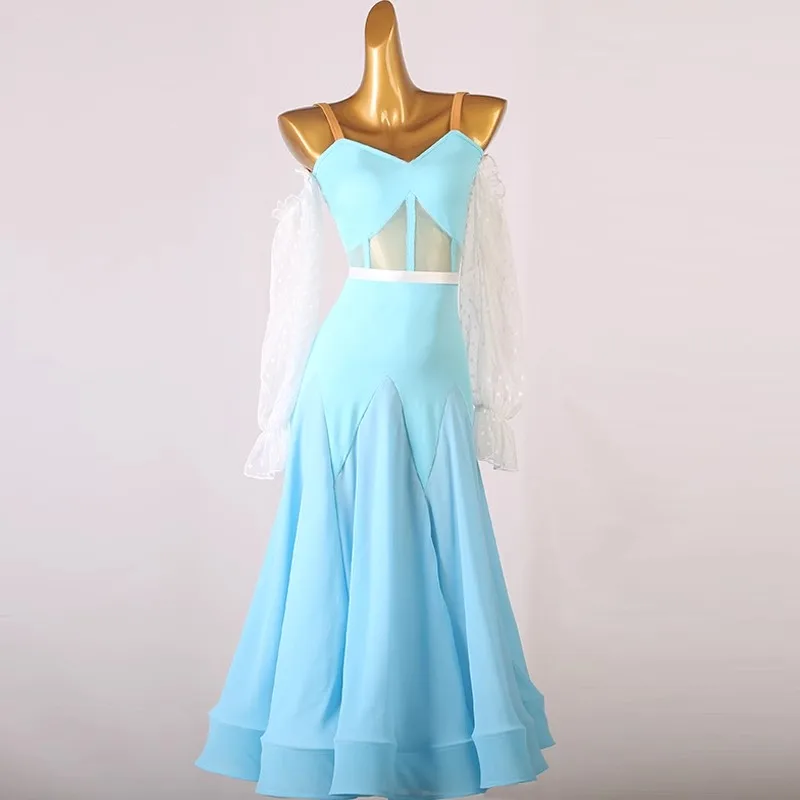 Vestidos de baile elegantes para mujer, vestido de baile de vals, ropa de competición, trajes de actuación modernos de alta gama estándar, novedad de 2024