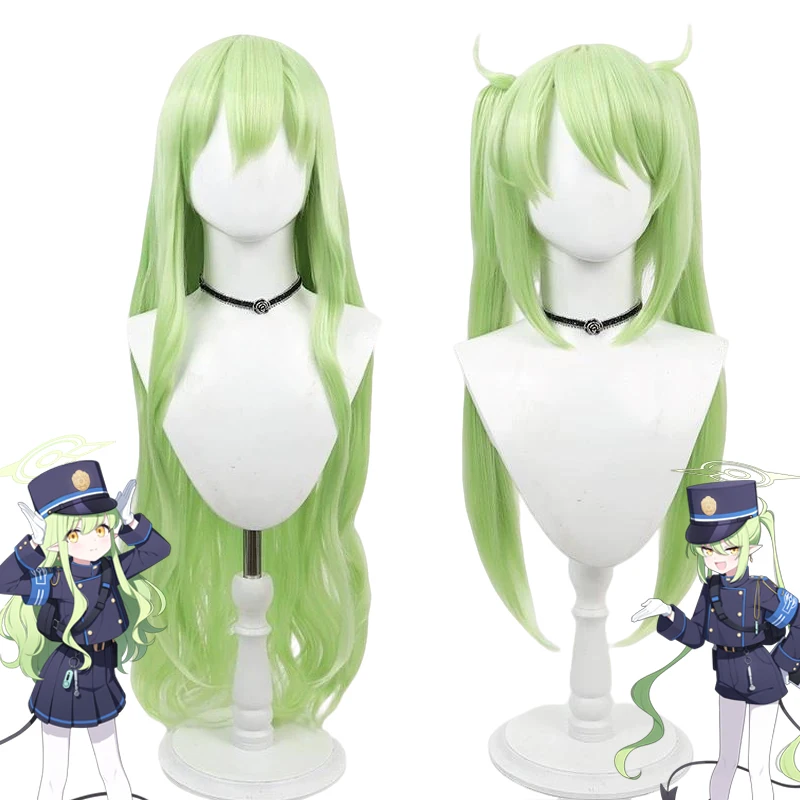 لعبة الأزرق الأرشيف تاتشيبانا هيكاري شعر مستعار تأثيري المرأة لوليتا الأخضر الشعر الطويل مقاومة للحرارة شعر مستعار اصطناعي دعامة الهالوين #1