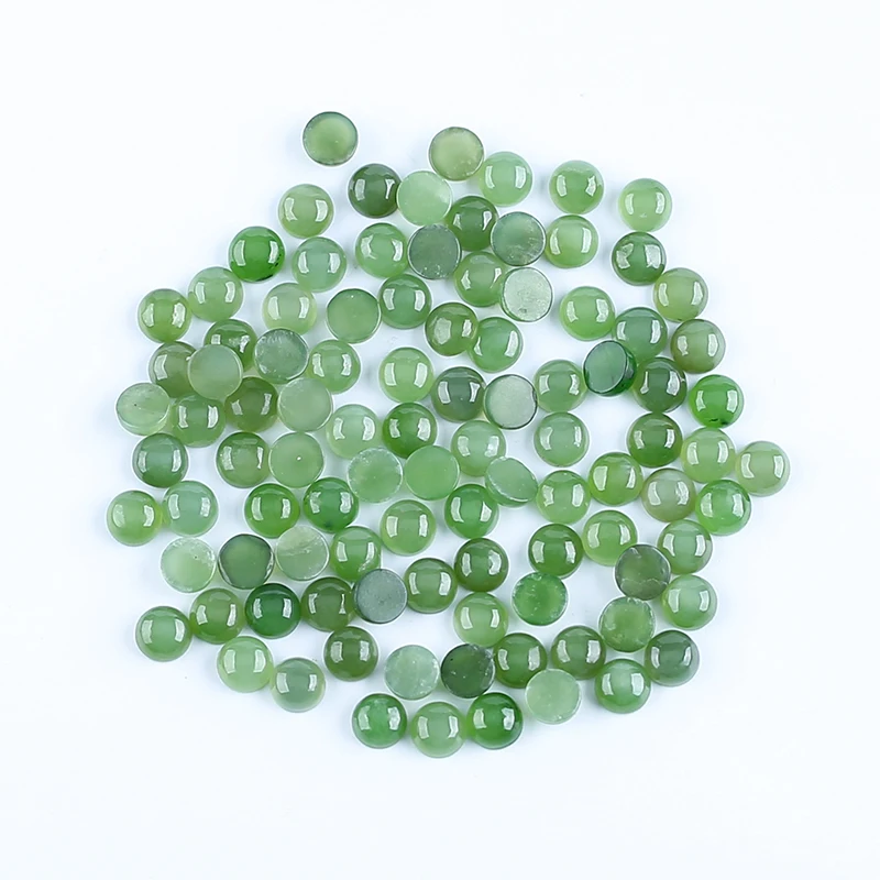 Natural StonesBeads for Jewelry Making Latback Jasperite Round Cabochons High Quality Polished Gemstone Design 6mm100pcs