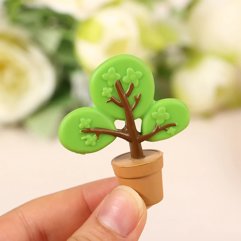 1PC Plants Figure Mini Tree Model Toy Tulip Rose Bouquet Garden Scene Accessories Decorative Toy Play For Kid Prop Toy