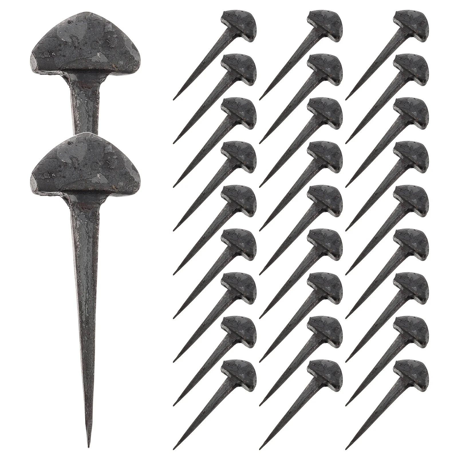 

50Pcs Replaceable Horseshoe Nails Iron Fasteners for Stable Use Enhanced Stability in Compact Hoof Care Farrier
